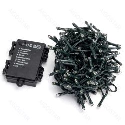 Lampki choinkowe-sznur na 3 baterie AA 200LED 10m Multikolor